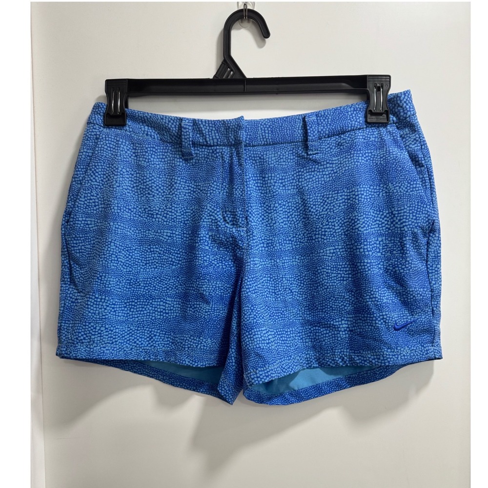 Nike Golf‎ Womens Dri-FIT Blue Mosaic Print Athletic Shorts 838763-452 Size 6
